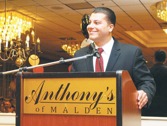 Ward 3 Councilor Anthony DiPierro – shown here last March at his 21st birthday fundraiser – is expected to be elected the next Council President on Jan. 9.